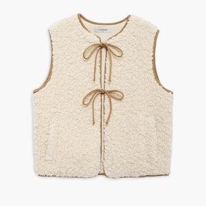Lace Up Fleece Vest